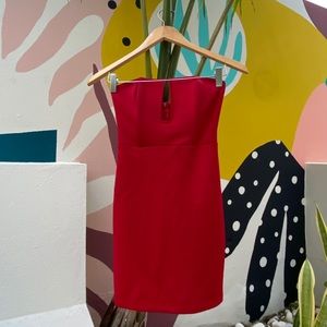 Red bodycon dress